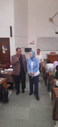 The Vice President of Benha University for postgraduate Studies Inspected the Progress of the Second Semester Exams at the Faculty of Education