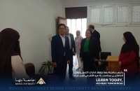 President of Benha University Inspected Administrations and Departments to Congratulate Employees on the Occasion of Eid al-Adha